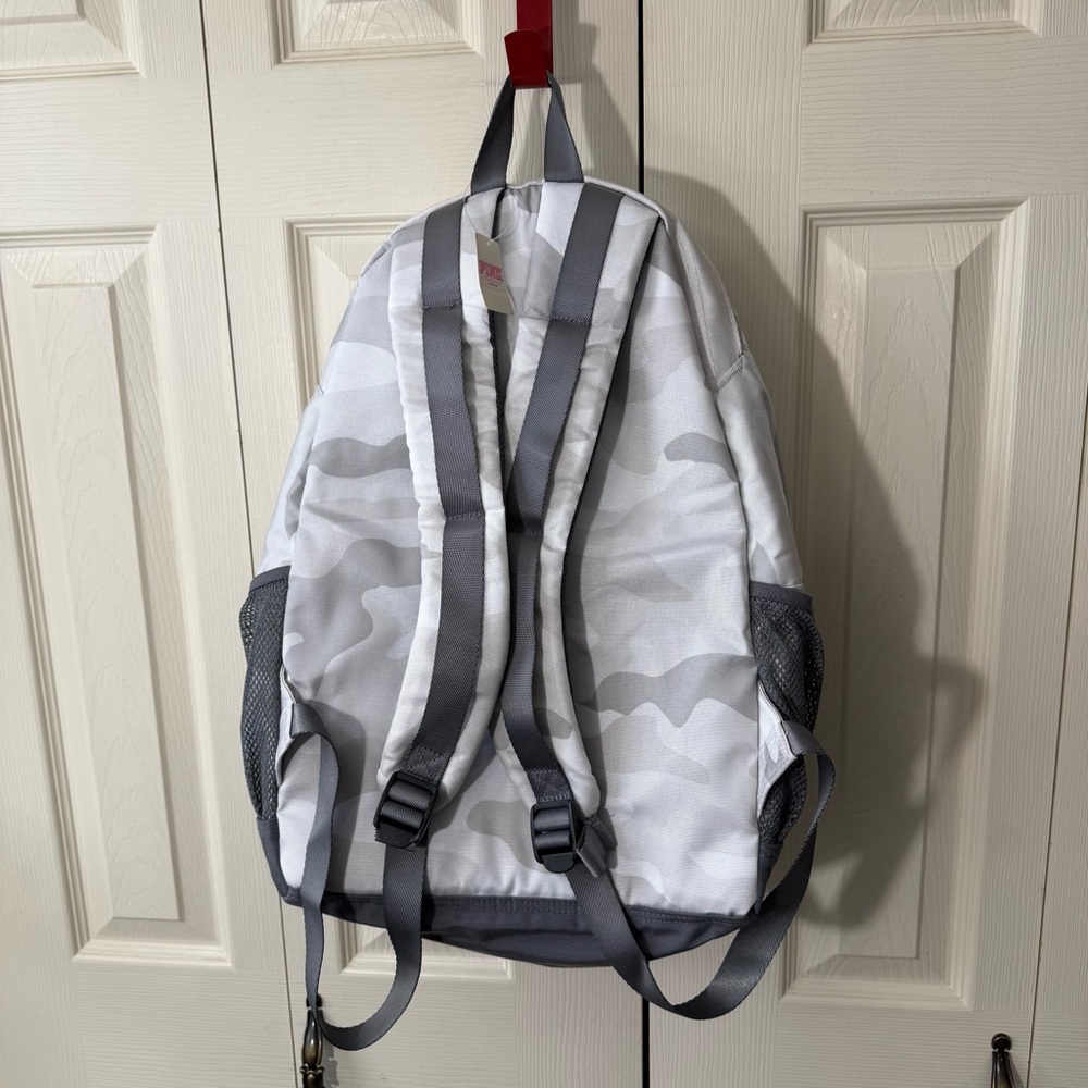 Victoria's Secret PINK Campus Backpack Snow/Gray Camo - Picture 9 of 9